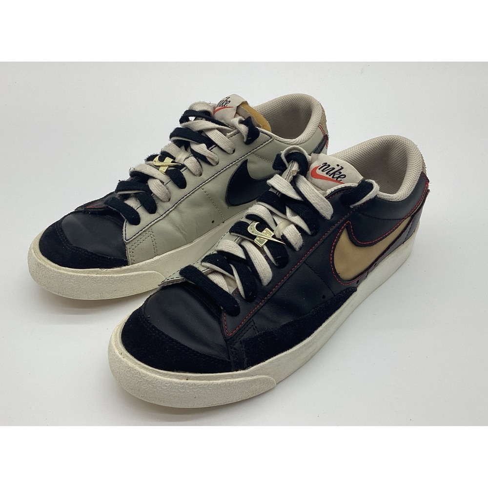 Nike Blazer Low 77 Sneakers Black & Natural Model #Dh4370-001 Sz 8.5 View 2